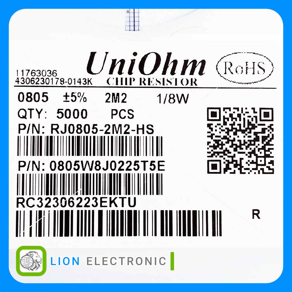 RES0805 2.2M 5%