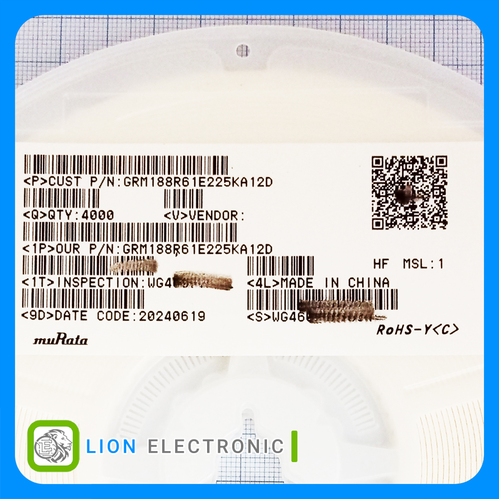خازن GRM188R61E225KA12D