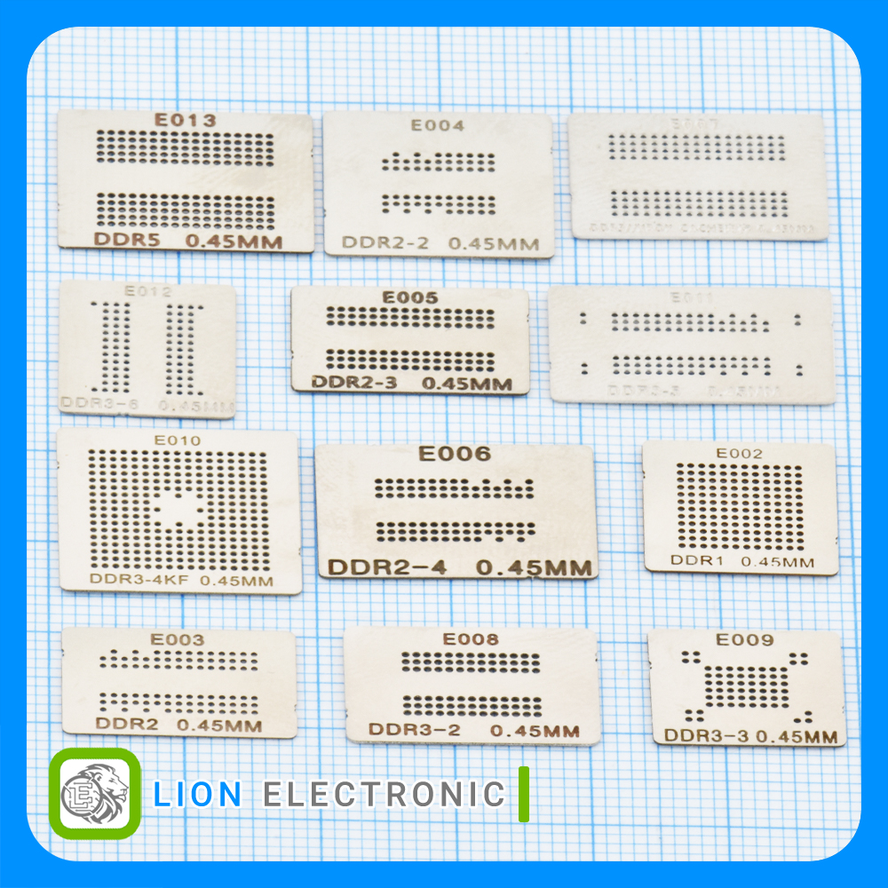ست ریبالینگ  BGA RAM Reballing Stencil Set 12pcs