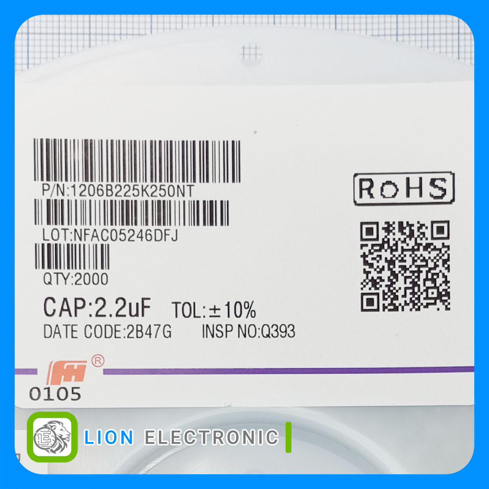 CAP1206 2.2uF 25V 10%