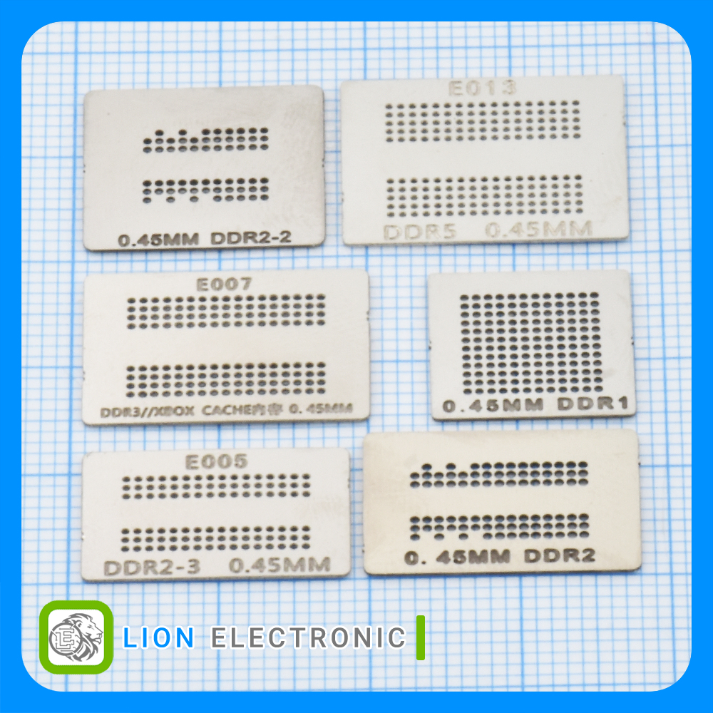ست ریبالینگ  BGA RAM Reballing Stencil Set 6pcs
